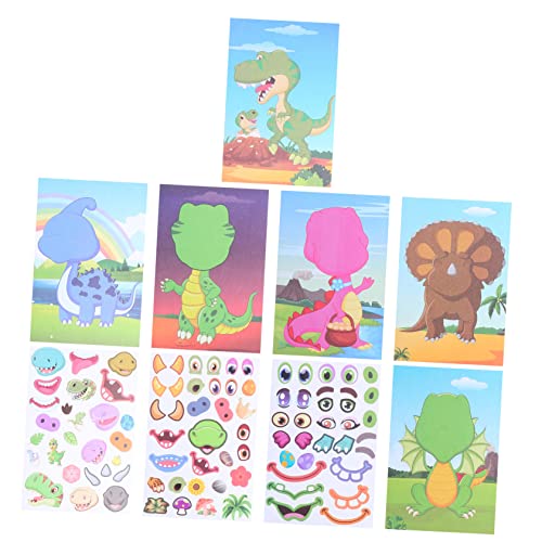 IMIKEYA 1 Satz Make Your Own Dinosaur Face Sticker Teile Kreative Gesichtsaufkleber für Wiederverwendbar Fördert Kreativität und Lernspaß für Dino Fans und Bastelprojekte IMIKEYA 1 Satz Make Your Own Dinosaur Face Sticker Teile Kreative Gesichtsaufkleber für Wiederverwendbar Fördert Kreativität und Lernspaß für Dino Fans und Bastelprojekte von IMIKEYA
