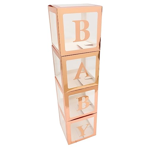 IMIKEYA 1 Set Boxen Ballon-Box Ballonboxen für Babys Luftballonboxen zum Geburtstag Ballonboxen mit Babybuchstaben Dekorationsboxen für die Babyparty Papier Rose Gold IMIKEYA 1 Set Boxen Ballon-Box Ballonboxen für Babys Luftballonboxen zum Geburtstag Ballonboxen mit Babybuchstaben Dekorationsboxen für die Babyparty Papier Rose Gold von IMIKEYA