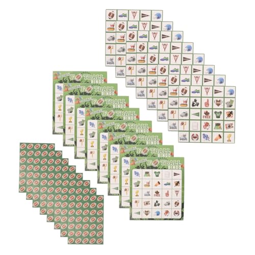 IMIKEYA 1 Set Brettspiel Fußball Party Dekorationen Fußball Party Supplies Pappchips Fußball Party Favor Fußball Brettspiel Fußball Party Spiele Bingo Karten Papier von IMIKEYA