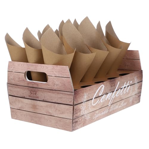 IMIKEYA 1 Set Konfetti Papierkegel Tablett Gefüllt Feier Bento Dekorationen Blumenstrauß Blütenblätter Hochzeits Party Dekoration Kegelhalter Ständer Konfetti Tablett von IMIKEYA