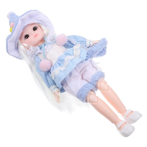 IMIKEYA 1 Set Puppe Für Mädchen Erstes Kleid Realistische Puppen Puppe Für Mädchen Puppe Mit Kleidung Puppe Mit Make Up Cartoon Puppe Kleine Gelenkpuppe Sky von IMIKEYA