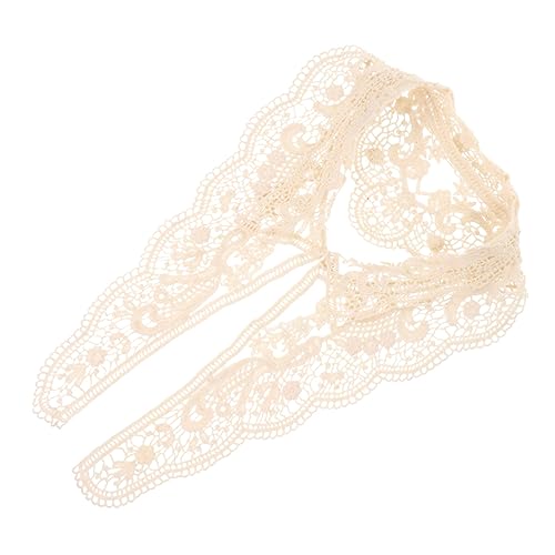 IMIKEYA 1 Stück DIY Bestickter Kragen Spitze für Damen Eleganter und Praktischer Einsatz für Kleider und Hochzeitsoutfits Vintage Applikation Wasserlöslichem Baumwollgarn von IMIKEYA