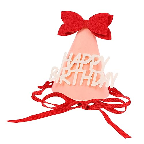 IMIKEYA 1 Stück Kreativer Geburtstagshut Geburtstagshut Geburtstag Kopfschmuck Partyhüte Für Kindergeburtstage Geburtstagskappe Party -requisiten Babymütze Gefühlt Rosa von IMIKEYA
