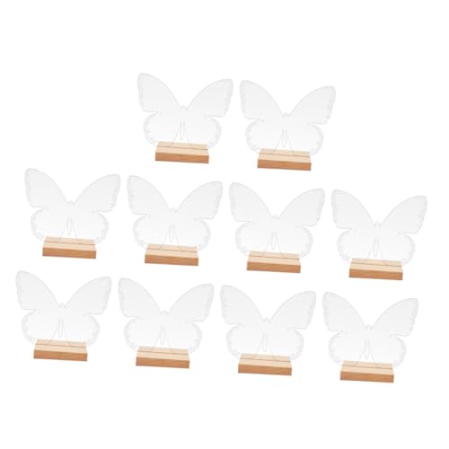 IMIKEYA 10 Sätze Teiliges Hochzeit Tischschilder aus Transparentem mit Zarten Schmetterlingsdesign Dekorative Reservierte Sitzplatzschilder Großer und Kleiner Holzsockel Stilvoll und IMIKEYA 10 Sätze Teiliges Hochzeit Tischschilder aus Transparentem mit Zarten Schmetterlingsdesign Dekorative Reservierte Sitzplatzschilder Großer und Kleiner Holzsockel Stilvoll und von IMIKEYA