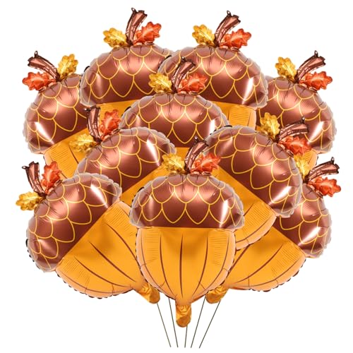 IMIKEYA 10 Stück Ballon Aus Aluminiumfolie Party Eichel Ballons Zahlenballons Dekorationen Luftballons Füllen Weihnachtsdeko Ballon Fallen Thanksgiving-ballon Ballons Erntedankfest IMIKEYA 10 Stück Ballon Aus Aluminiumfolie Party Eichel Ballons Zahlenballons Dekorationen Luftballons Füllen Weihnachtsdeko Ballon Fallen Thanksgiving-ballon Ballons Erntedankfest von IMIKEYA