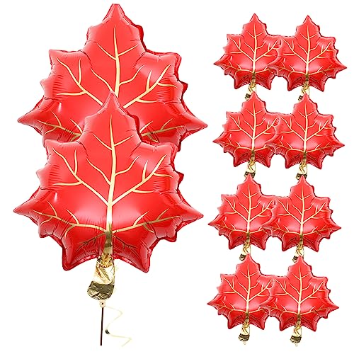 IMIKEYA 10 Stück Ballon aus Aluminiumfolie Danksagung Blätter Partygeschenk Folienblatt geformt wohnraumdeko celebrations balloons Thanksgiving-Szenen-Layout-Dekore Herbst-Party-Ballon rot IMIKEYA 10 Stück Ballon aus Aluminiumfolie Danksagung Blätter Partygeschenk Folienblatt geformt wohnraumdeko celebrations balloons Thanksgiving-Szenen-Layout-Dekore Herbst-Party-Ballon rot von IMIKEYA