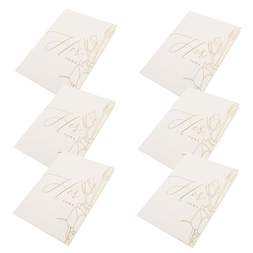 IMIKEYA 10 Stück Hochzeitsgelübde Karte Gast Junggesellin Willkommen Schärpe Minimal Essen Zeremonie Schlüssel Sammelalbum Braut- Hochzeitsdekorationen Engagement Golden Ring Spezialpapier von IMIKEYA