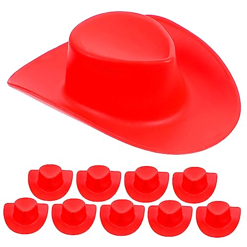 IMIKEYA 10 Stück Mini-Western-cowboyhut Partyhut Mini-Craft-hüte Miniatur-puppenhüte Kindermütze Cowgirl-Hut Westliche Hüte Kleiner Cowgirlhut Zarte Puppenhüte Mini-hüte Rot Plastik IMIKEYA 10 Stück Mini-Western-cowboyhut Partyhut Mini-Craft-hüte Miniatur-puppenhüte Kindermütze Cowgirl-Hut Westliche Hüte Kleiner Cowgirlhut Zarte Puppenhüte Mini-hüte Rot Plastik von IMIKEYA