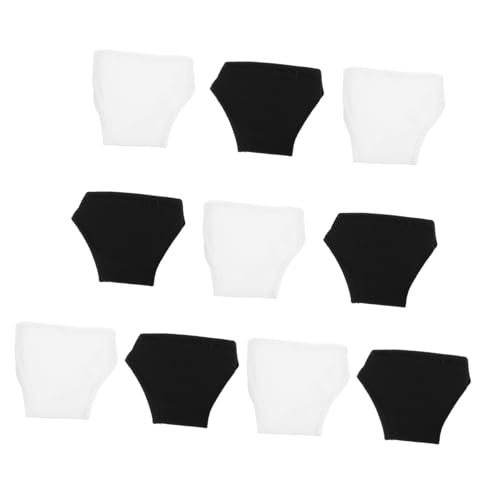IMIKEYA 10 Stück Puppe Höschen Spielwindeln Für Babypuppen Süße Gestreifte Puppe Badeanzüge Für Babypuppen Zieh Das Aus Und Gib Mir EIN Höschen Bjd Puppen Kleidung Puppensocken Polyester von IMIKEYA