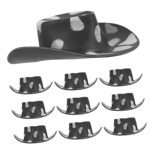 IMIKEYA 10 Stück Puppenhaus Dekorativer Hut Mini-puppenmütze Cowgirl-hüte Mini-Cowgirl-Hut Austauschbare Hüte Puppenhüte Basteln Puppenhüte Selber Machen Entzückende Puppenhüte Plastik von IMIKEYA