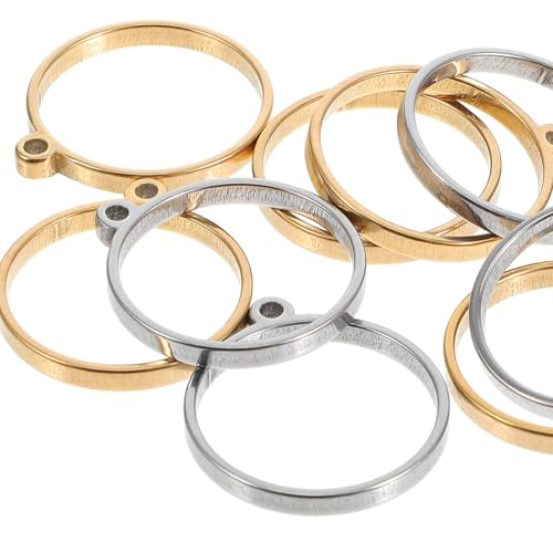 IMIKEYA 10 Stück Runde Lünette Mit Offener Rückseite: Hohlrahmenanhänger In Gold Und Splitter - Metall-Hohlformanhänger Blanke Runde Rahmenanhänger Zur Schmuckherstellung Kunstharz IMIKEYA 10 Stück Runde Lünette Mit Offener Rückseite: Hohlrahmenanhänger In Gold Und Splitter - Metall-Hohlformanhänger Blanke Runde Rahmenanhänger Zur Schmuckherstellung Kunstharz von IMIKEYA