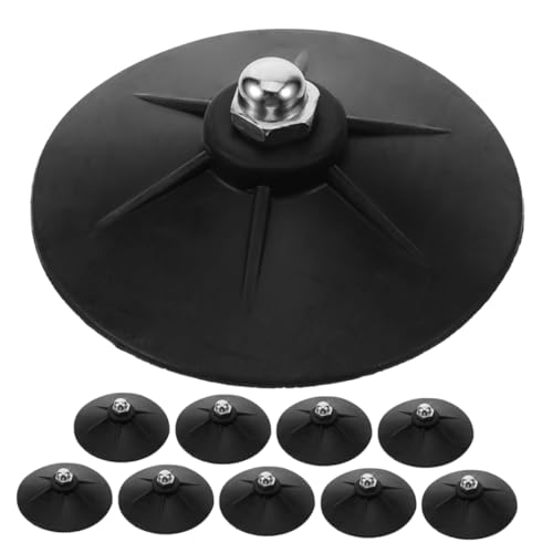 IMIKEYA 10 Stück Saugbecher -Sandsackzubehör kickboxen zubehör Boxsack Saugnäpfe Boxsack Standfestigkeit Boxsack Zubehör Becher- -Saugnapf Austausch des Trampolinnetzes Gummi Black von IMIKEYA