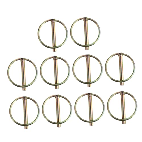 IMIKEYA 10 Stück Teiliges Lynch Pins mit Ring Verzinkt aus Hochwertigem Kohlenstoffstahl Robust und Langlebig Geeignet für Traktoren Anhänger Landwirtschaftliche Maschinen und Schnelle IMIKEYA 10 Stück Teiliges Lynch Pins mit Ring Verzinkt aus Hochwertigem Kohlenstoffstahl Robust und Langlebig Geeignet für Traktoren Anhänger Landwirtschaftliche Maschinen und Schnelle von IMIKEYA