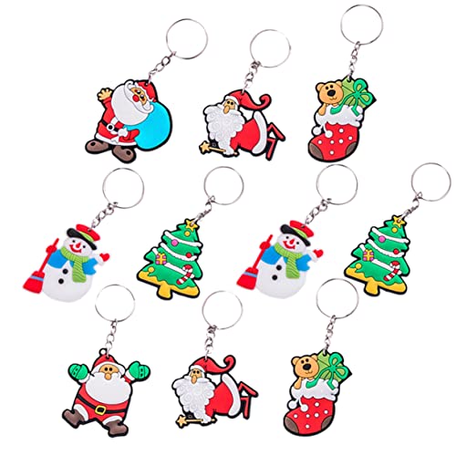 IMIKEYA 10 Stück Teiliges Weihnachtsanhänger aus Silikon und Metall Leichte Santa Claus Schneemann Schlüsselanhänger Robuste Weihnachtsdeko Figuren Partygeschenke und Schlüsselbund für IMIKEYA 10 Stück Teiliges Weihnachtsanhänger aus Silikon und Metall Leichte Santa Claus Schneemann Schlüsselanhänger Robuste Weihnachtsdeko Figuren Partygeschenke und Schlüsselbund für von IMIKEYA