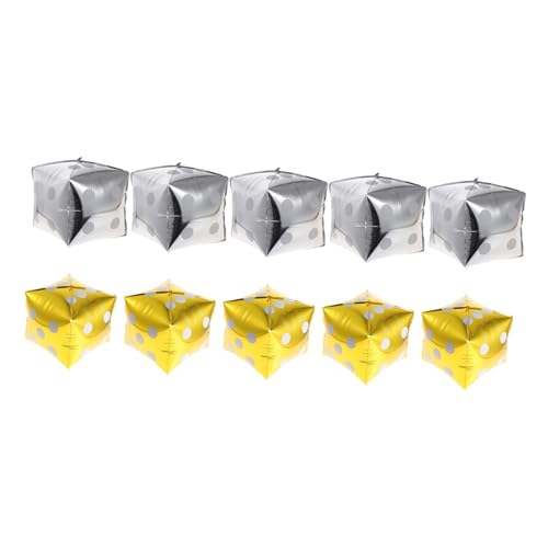 IMIKEYA 10 Stück Würfel Folienballons Partydeko Wiederverwendbar Hellglänzend Gold Silber Für Motto Hochzeit Geburtstag Valentinstag Feier Zubehör IMIKEYA 10 Stück Würfel Folienballons Partydeko Wiederverwendbar Hellglänzend Gold Silber Für Motto Hochzeit Geburtstag Valentinstag Feier Zubehör von IMIKEYA