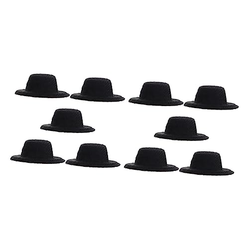 IMIKEYA 10 Stück zarte Miniaturhüte Kleiner Zylinder Puppenhüte Miniaturpuppen puppenkleidung doll Accessories Puppenmode Minihüte für Partys Miniatur-Jazz-Hut-Dekoration Stoff Black IMIKEYA 10 Stück zarte Miniaturhüte Kleiner Zylinder Puppenhüte Miniaturpuppen puppenkleidung doll Accessories Puppenmode Minihüte für Partys Miniatur-Jazz-Hut-Dekoration Stoff Black von IMIKEYA