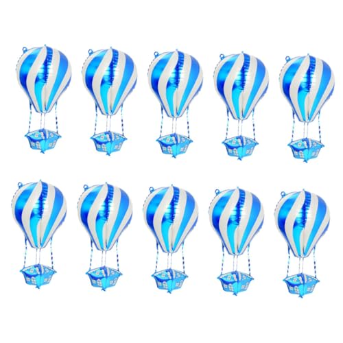 IMIKEYA 10 Stücke Heißluftballons Aluminiumfolie Ballon Party Foto Requisite Urlaubsbedarf Für Halloween Weihnachten Neujahr Hochzeit Party Dekorationen von IMIKEYA