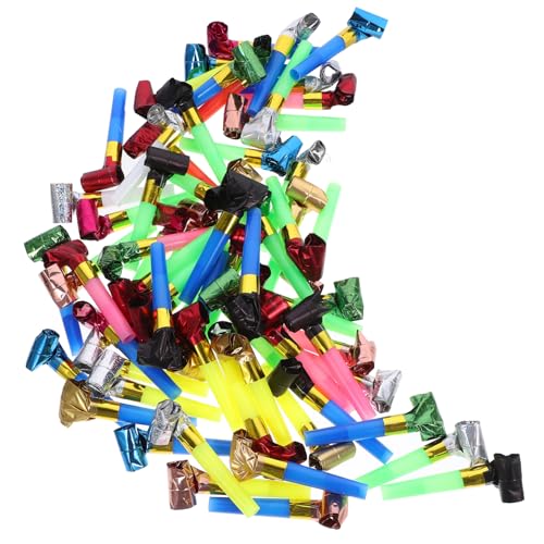IMIKEYA 100 Stück Drachenbootprops Rave Party Whistleblower zum Geburtstag Krachmacher-Blowouts Geburtstag Blowouts Hörner Pfeifen Blashorn-Krachmacher Partei bevorzugt Gebläse Plastik von IMIKEYA