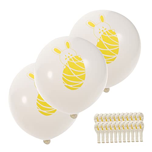 IMIKEYA 100 Stück Hasenballon Sortiert Pastell Party Ballons Dekorieren Osterdeko Ostern Ballon Fotokabinen-ballon Ballondekorationen Zu Ostern Dekorativer Luftballon 100st Yellow von IMIKEYA
