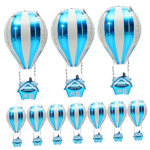 IMIKEYA 10St Heißluftballon kinder dekor Aluminiumballons zum Geburtstag party mitgebsel kinder kinderparty mitgebsel Weihnachtsdekorationen Ornament Geburtstagsfeier Ballon Heliumballon von IMIKEYA