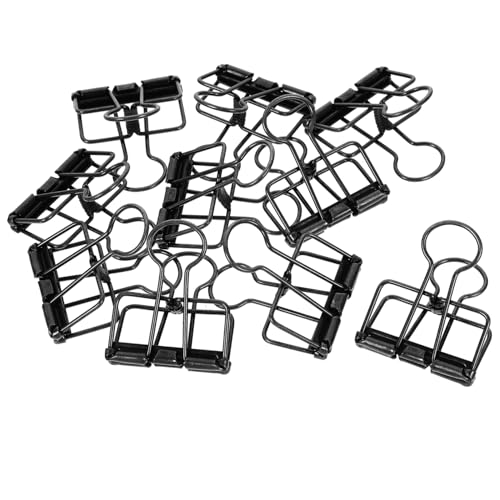 IMIKEYA 10Stücke Metall Foldback Clips Vintage Büroklammern für Dokumente Vielseitige Klemmen für Bürobedarf Langlebige und Leichte Binder Clips zum Organisieren von Papier von IMIKEYA