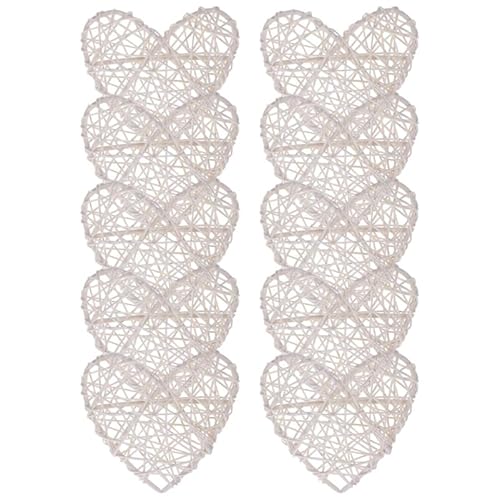 IMIKEYA 10 Stück Rattan Herz Weiß groß Rattenherzen Deko Hochzeitsdekoration DIY Handwerk Weide Rattan Herz Wandbehänge Girlande, 16 cm IMIKEYA 10 Stück Rattan Herz Weiß groß Rattenherzen Deko Hochzeitsdekoration DIY Handwerk Weide Rattan Herz Wandbehänge Girlande, 16 cm von IMIKEYA