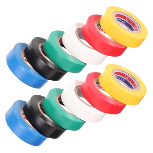 IMIKEYA 12 Rollen Teiliges PVC Isolierband Langlebiges Elektrisches Klebeband für Kabelisolierung Verdrahtung und Outdoor Einsatz Wetterbeständig Vielseitig für Elektro und IMIKEYA 12 Rollen Teiliges PVC Isolierband Langlebiges Elektrisches Klebeband für Kabelisolierung Verdrahtung und Outdoor Einsatz Wetterbeständig Vielseitig für Elektro und von IMIKEYA