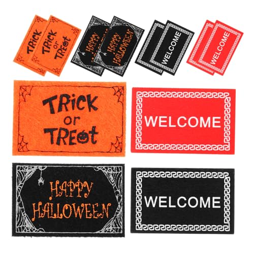 IMIKEYA 12 Stück Bodenmatten Dekorationsteppich Halloween Dekorationen Miniatur Bodenmatte Party Kleines Schlafzimmer Für Puppenhaus Teppiche Outdoor Teppiche Rollenspiel Ornamente von IMIKEYA