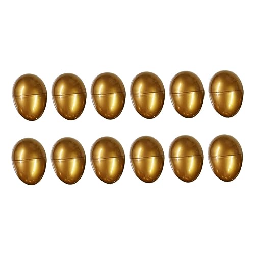 IMIKEYA 12 Stück Gacha Eier Klein Groß Schüttgut Dekorationen Für Gefüllt Dekorativ Ostervorräte - - Pp Golden IMIKEYA 12 Stück Gacha Eier Klein Groß Schüttgut Dekorationen Für Gefüllt Dekorativ Ostervorräte - - Pp Golden von IMIKEYA