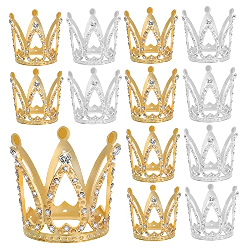 IMIKEYA 12 Stück Mini Kronen mit Strasssteinen Dekorative Glitzer Kronen für Kuchen und Party Dekorationen für Geburtstagsfeiern Babypartys und Cosplay Events IMIKEYA 12 Stück Mini Kronen mit Strasssteinen Dekorative Glitzer Kronen für Kuchen und Party Dekorationen für Geburtstagsfeiern Babypartys und Cosplay Events von IMIKEYA