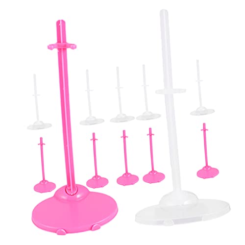 IMIKEYA 12 Stück Puppenständer für Dolls Stabiler Display Halter für Figuren Transparente Rosa Ständer für Puppenliebhaber von IMIKEYA