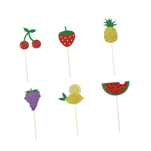 IMIKEYA 12 Stück Teiliges Hawaii Früchte Serie Tortendekorations Kuchenstecker für Sommerfeste Wassermelonen Erdbeeren Zitronen Trauben Ananas für Cupcakes und Desserts IMIKEYA 12 Stück Teiliges Hawaii Früchte Serie Tortendekorations Kuchenstecker für Sommerfeste Wassermelonen Erdbeeren Zitronen Trauben Ananas für Cupcakes und Desserts von IMIKEYA