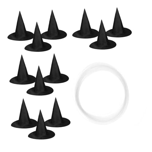 IMIKEYA 12 Stück Teiliges Kleine Schwarze Hexenhüte aus Stabilem Stoff Leichte Hängende Halloween-dekoration für Innen und Außen Einfach Aufzuhängen für Party Garten-layout IMIKEYA 12 Stück Teiliges Kleine Schwarze Hexenhüte aus Stabilem Stoff Leichte Hängende Halloween-dekoration für Innen und Außen Einfach Aufzuhängen für Party Garten-layout von IMIKEYA