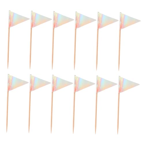 IMIKEYA 12stücke Dreieckige Kuchendekorationen Mit Zahnstocher Partyfahnen Als Cupcake-topper Für Desserts Vorspeisen Und Obstdekor Stäbchen IMIKEYA 12stücke Dreieckige Kuchendekorationen Mit Zahnstocher Partyfahnen Als Cupcake-topper Für Desserts Vorspeisen Und Obstdekor Stäbchen von IMIKEYA