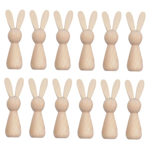 IMIKEYA Holzornamente 12 Stück Unvollendete Osterhasen-dekorfigur Figur Für Ostern Bastelset IMIKEYA Holzornamente 12 Stück Unvollendete Osterhasen-dekorfigur Figur Für Ostern Bastelset von IMIKEYA