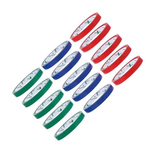 IMIKEYA 15 Rollen Verpackungsband Buntes Klebeband für Beutelverschluss im Supermarkt Stark Haftendes Paketband für Versand Lagerbeutel Geeignet für Beutelschließmaschinen Rot Blau Grün von IMIKEYA