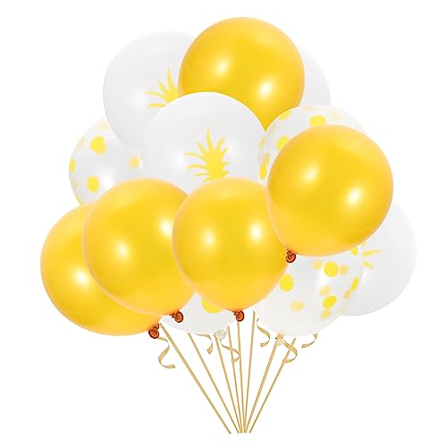 IMIKEYA 15 Stück Ananas-Latexballon Party große Luftballons Ananasdekor tropische Ballongirlande Ballons Dekorationen sommerdeko balloons Latexballon Feier Ballon Emulsion Yellow von IMIKEYA