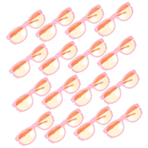 IMIKEYA 16 Stück Minipuppenbrille Stilvolle Brillenrequisiten Unser Mädchen Zubehör Klein Puppe Kostüm Mini-brillenmodelle -Brillen-Requisiten Puppenbrillen Rosa Plastik von IMIKEYA