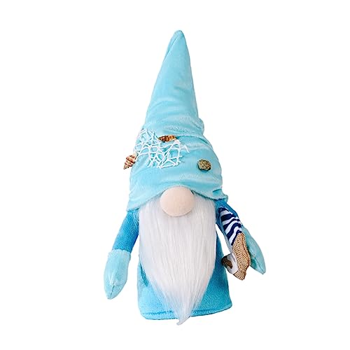 IMIKEYA 1Stk Puppenschmuck gestrickte Wollpuppe Osterzwerg lustiger Gnom Tischdekoration Puppenständer büro Dekoration Office Decoration Nisse Gnom hawaiianisches Partygeschenk Stoff Blue von IMIKEYA