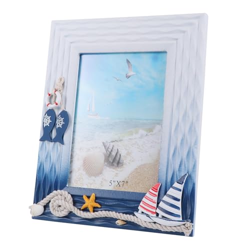 IMIKEYA 1stk Mediterraner Fotorahmen -bilderrahmen Bilderrahmen Strand Bilderrahmen Mit Nautischem Thema Nautische Ornamente Rustikale Bilderrahmen Massivholz Hölzern IMIKEYA 1stk Mediterraner Fotorahmen -bilderrahmen Bilderrahmen Strand Bilderrahmen Mit Nautischem Thema Nautische Ornamente Rustikale Bilderrahmen Massivholz Hölzern von IMIKEYA