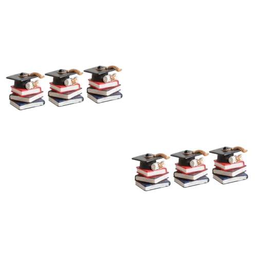 IMIKEYA 2 Sätze Doktorhutbuch Dekoration Dessertringe Abschlusskuchendekor Abschluss Glückwunsch Abholen Cupcake-topper Dessert -ornamente Abschluss-picks Partyzubehör Shuzhi 3 Stück * 2 von IMIKEYA