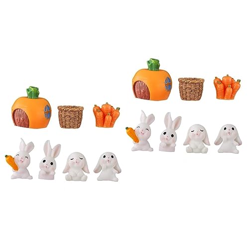 IMIKEYA 2 Sätze Hasen Figuren Diy Karottenkorb Dekorationen für Kuchen Ostern Garten Leichte Hase Cupcake Toppers für Kreative Anlässe IMIKEYA 2 Sätze Hasen Figuren Diy Karottenkorb Dekorationen für Kuchen Ostern Garten Leichte Hase Cupcake Toppers für Kreative Anlässe von IMIKEYA