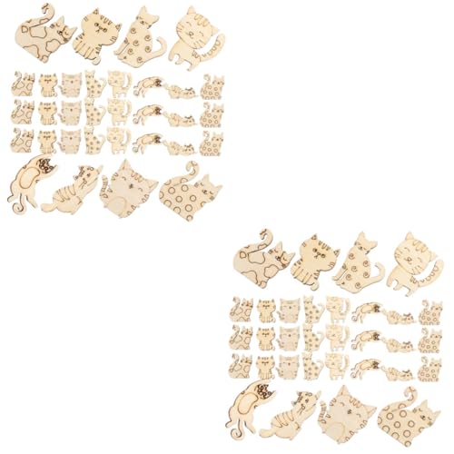 IMIKEYA 2 Sätze Holzspäne Für Katzen Lackierbar Karikatur Ausschnitte Katzenmotiv Kind Ausgeschnitten Handwerk Geformt Leerzeichen Diy Wood Cat Hölzern 50 Stück * 2 IMIKEYA 2 Sätze Holzspäne Für Katzen Lackierbar Karikatur Ausschnitte Katzenmotiv Kind Ausgeschnitten Handwerk Geformt Leerzeichen Diy Wood Cat Hölzern 50 Stück * 2 von IMIKEYA