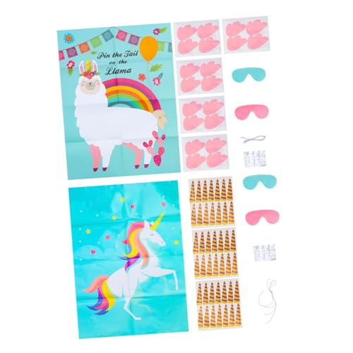 IMIKEYA 2 Sätze Themen Poster Aufkleber Augenmasken für Geburtstagsfeiern Dekorative Gastgeschenke und Foto Requisiten für Unvergessliche Spielmomente von IMIKEYA