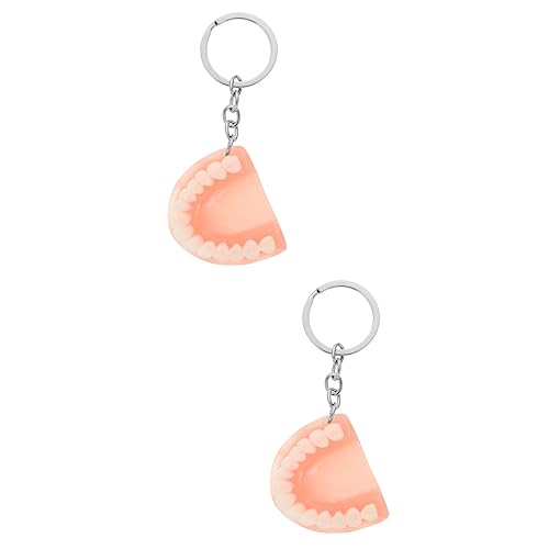 IMIKEYA 2 Stck Halloween Resin Schlüsselanhänger mit Prothesenzähnen Leichter Dekorativer Schlüsselring für Party Cosplay und Alltag Kreatives Design Fleischfarbe Robust und IMIKEYA 2 Stck Halloween Resin Schlüsselanhänger mit Prothesenzähnen Leichter Dekorativer Schlüsselring für Party Cosplay und Alltag Kreatives Design Fleischfarbe Robust und von IMIKEYA