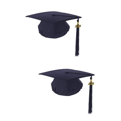IMIKEYA 2 Stk Abiturmütze Partyhüte für Erwachsene Mütze für den Abschluss Tiara Abschlusskappe mit Quaste nützlicher Junggesellenhut fein Kopfbedeckung Requisiten Kind von IMIKEYA