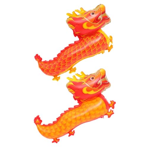 IMIKEYA 2 Stück Chinesische Drachen Luftballons für Neujahrsfeier Große Partydekoration Langlebig Leicht Aufzublasen Geeignet für Familien und Geschäfte Festliche Atmosphäre Schaffen von IMIKEYA