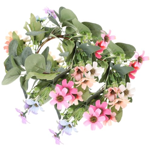 IMIKEYA 2 Stück Eukalyptus Kerzenringe, Künstlicher Gänseblümchen Blumen Kerzenringe, Kränze Stumpenkerzenring Tisch Mittelstücke Für Hochzeit Zuhause Party Dekoration IMIKEYA 2 Stück Eukalyptus Kerzenringe, Künstlicher Gänseblümchen Blumen Kerzenringe, Kränze Stumpenkerzenring Tisch Mittelstücke Für Hochzeit Zuhause Party Dekoration von IMIKEYA
