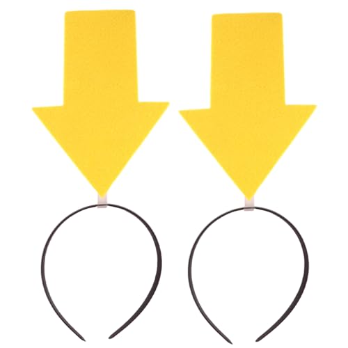 IMIKEYA 2 Stück Haarreifen mit Pfeil, Lustige Haarreifen Party Pfeil Stirnband Halloween-Haarband Festival Kopfschmuck Halloween Kopfbedeckung Partyzubehör, Gelb von IMIKEYA