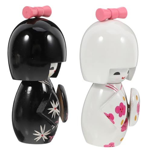 IMIKEYA 2 Stück Japanische Kimono Puppen Holzfigur Traditionelle Japanische Geisha Dekoration für Esszimmer Regal und Themendekoration Authentischer Asia für Zuhause IMIKEYA 2 Stück Japanische Kimono Puppen Holzfigur Traditionelle Japanische Geisha Dekoration für Esszimmer Regal und Themendekoration Authentischer Asia für Zuhause von IMIKEYA